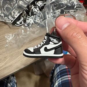 20 Mini Air Jordan 1 Retro High OG Sneaker Keychain Black White